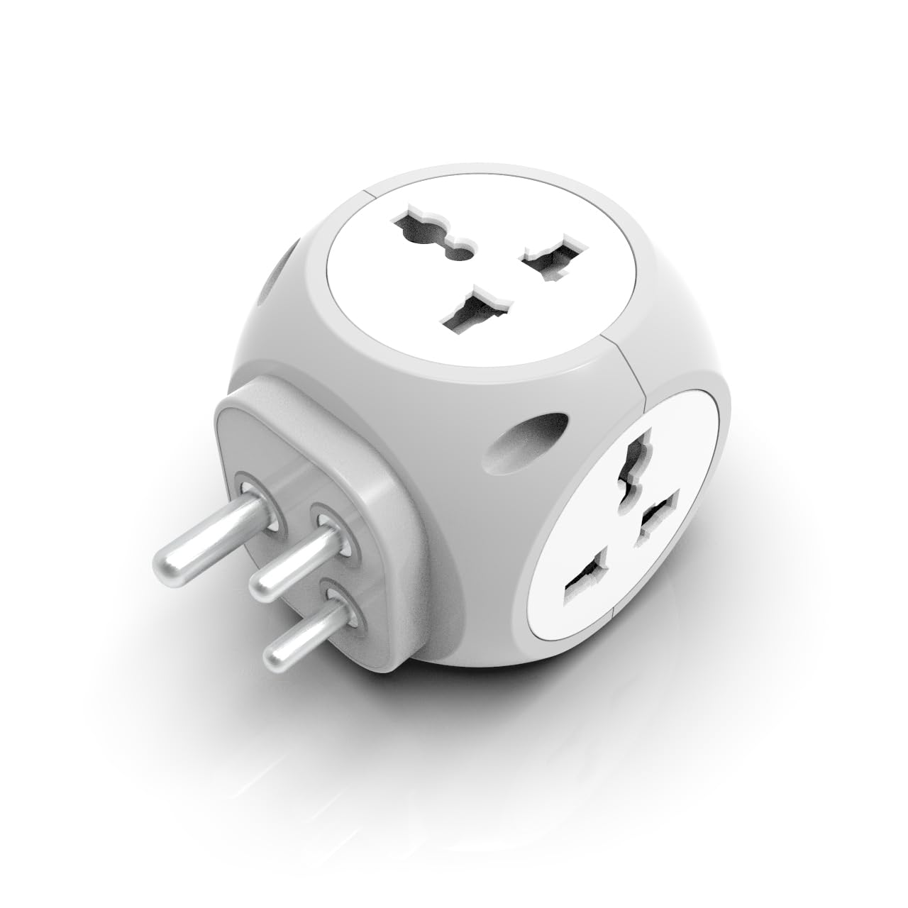 7-in-1 Multi Plug Extension Adapter - 4 Way Cordless Wall Extender with PD Fast Charging, Universal AC Outlets for Home/Office/Travel 100-250V