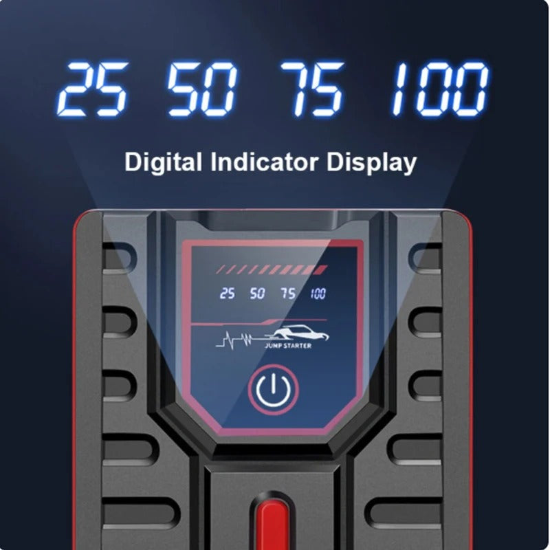 Jump Start Pack – Portable Car Jump Starter with Digital Indicator, Durable Temperature-Proof Power Booster for Automotive Use