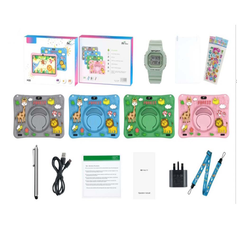 M25 Kids Tablet 10.1" Android - 6GB RAM 256GB Storage, Child-Friendly Learning & Entertainment Device  (Multi Colour)