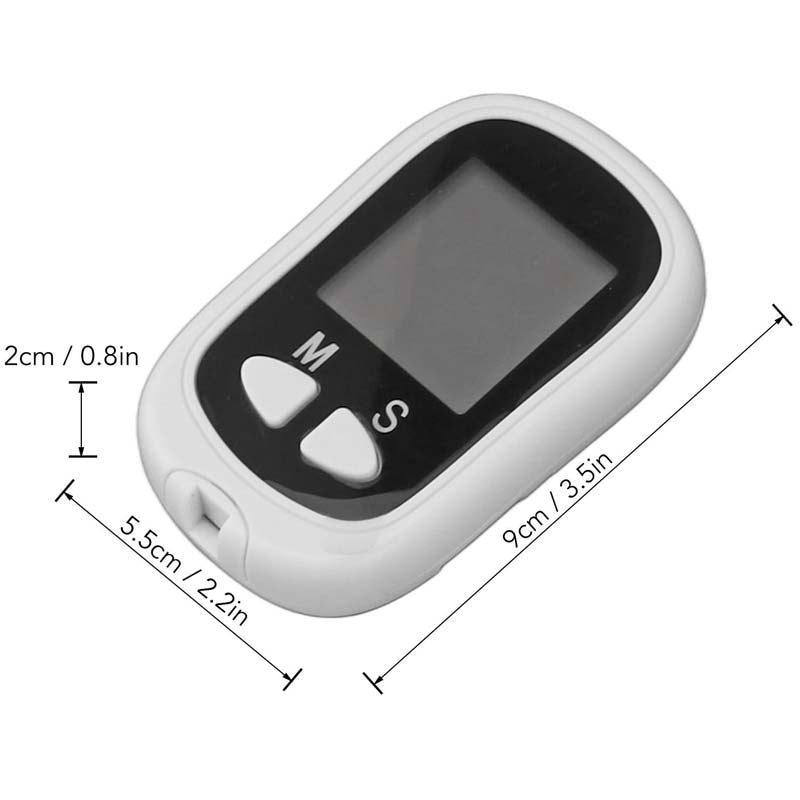 Blood Glucose Meter Large screen diabetes testing kit with tiny blood sample & coding. Essential diabetic supplies for monitoring.