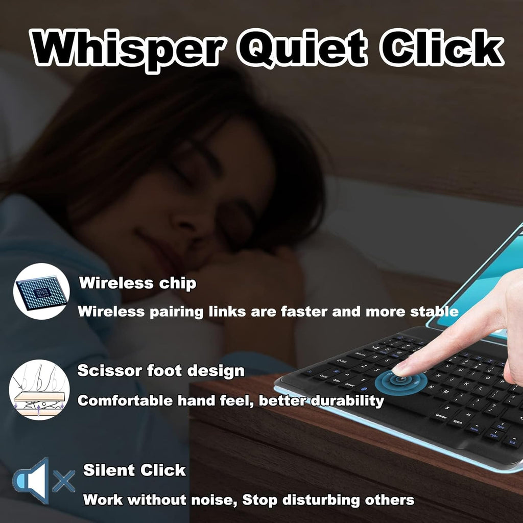 Ultra-Slim Bluetooth Keyboard & Mouse Combo - Rechargeable Wireless Set for Windows, Android, iOS, iPad, PC & Laptop