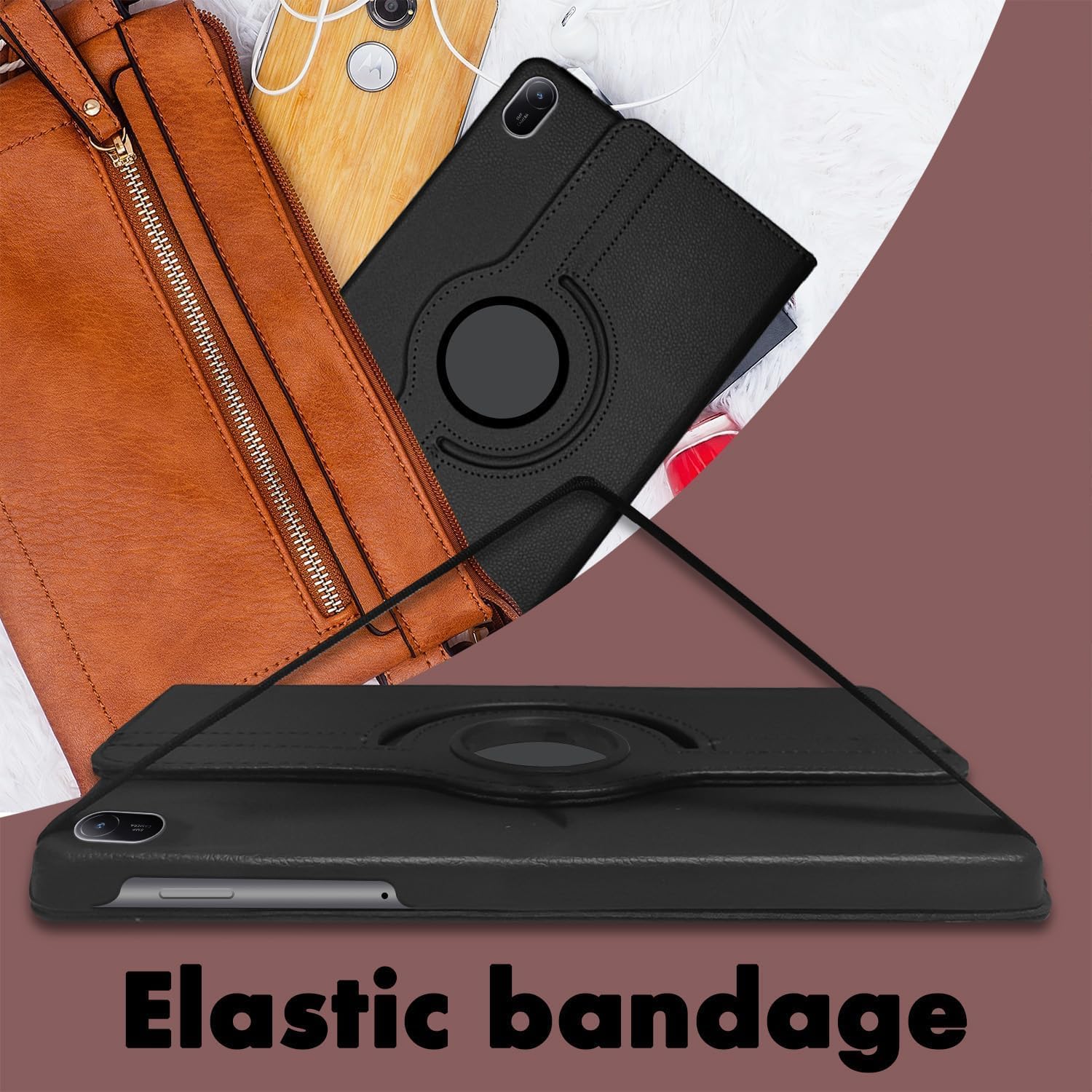 360° Rotating Leather Stand Cover Case Compitable for Huawei MatePad 11 2024 -  with Auto Wake/Sleep (Multi Colour)