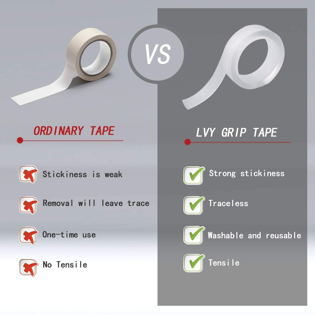 Strong Double-Sided Tape Heavy Duty | Perfect for Indoor Installation | No Screws or Drilling | Super Sticky, Non-Toxic, Non-Slip Adhesive