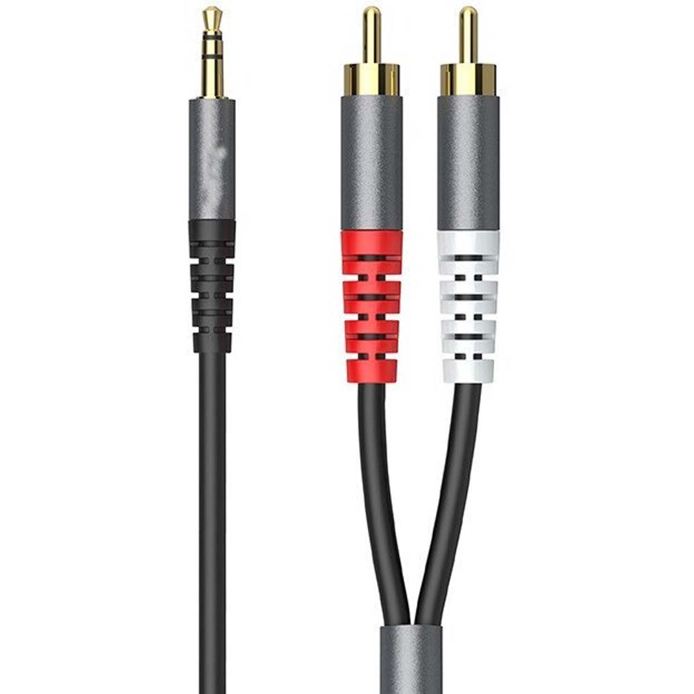 ET-AUX81 3.5mm Audio Cable Y Splitter. Premium stereo headphone jack adapter for smartphones, tablets, HDTV, and speakers.