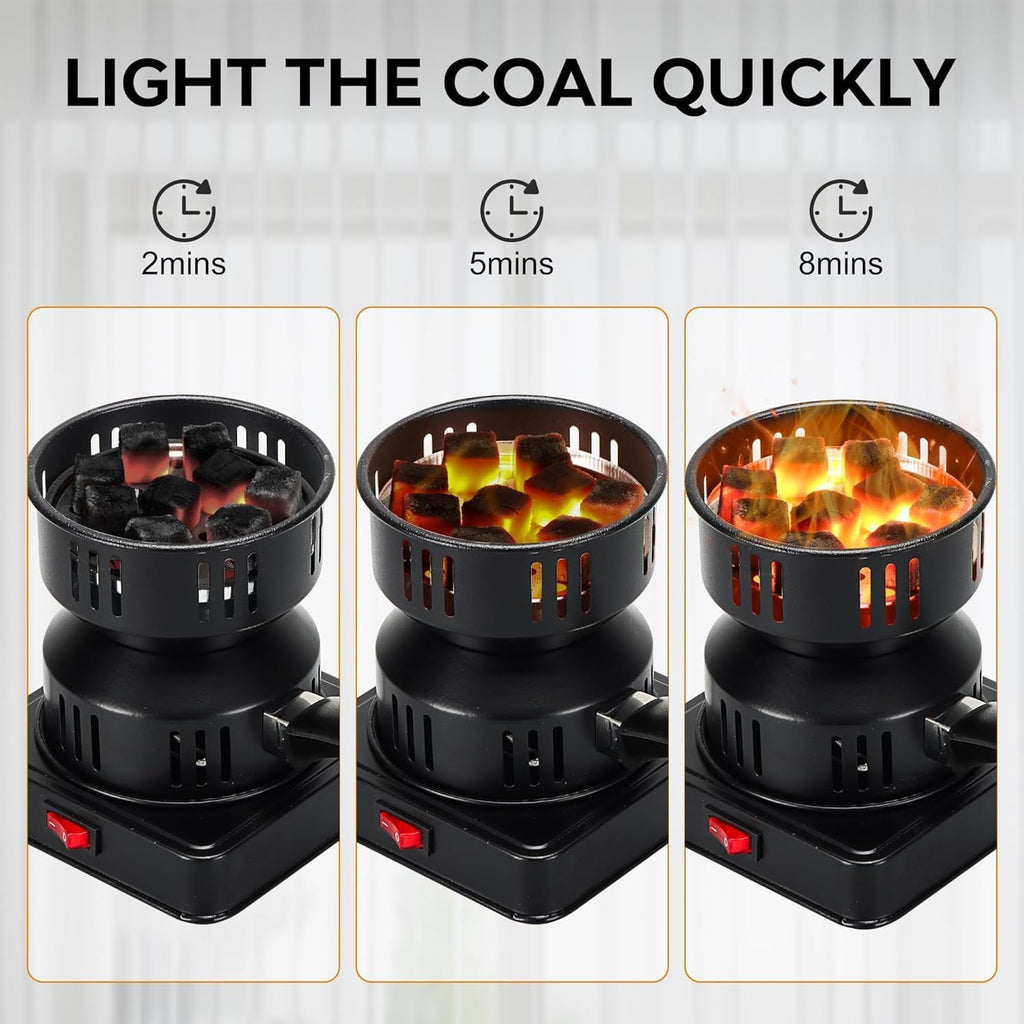 Electric Coal Starter for Hookah, Shisha, Nargila | Versatile Heater Stove & Charcoal Burner for BBQ | Quick & Efficient Heating