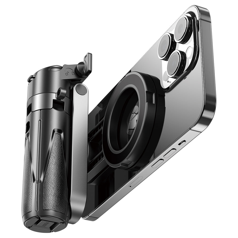 P15mini-C Magnetic Selfie Stick - Bluetooth Remote, 47.5cm Extendable, Multifunctional Camera Assistant for iPhone/Android