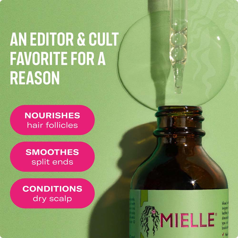 Mielle Organics Rosemary & Mint Hair Oil with Biotin – Strengthens, Moisturizes & Soothes Scalp, Promotes Longer, Healthier Hair (2 Fl Oz)