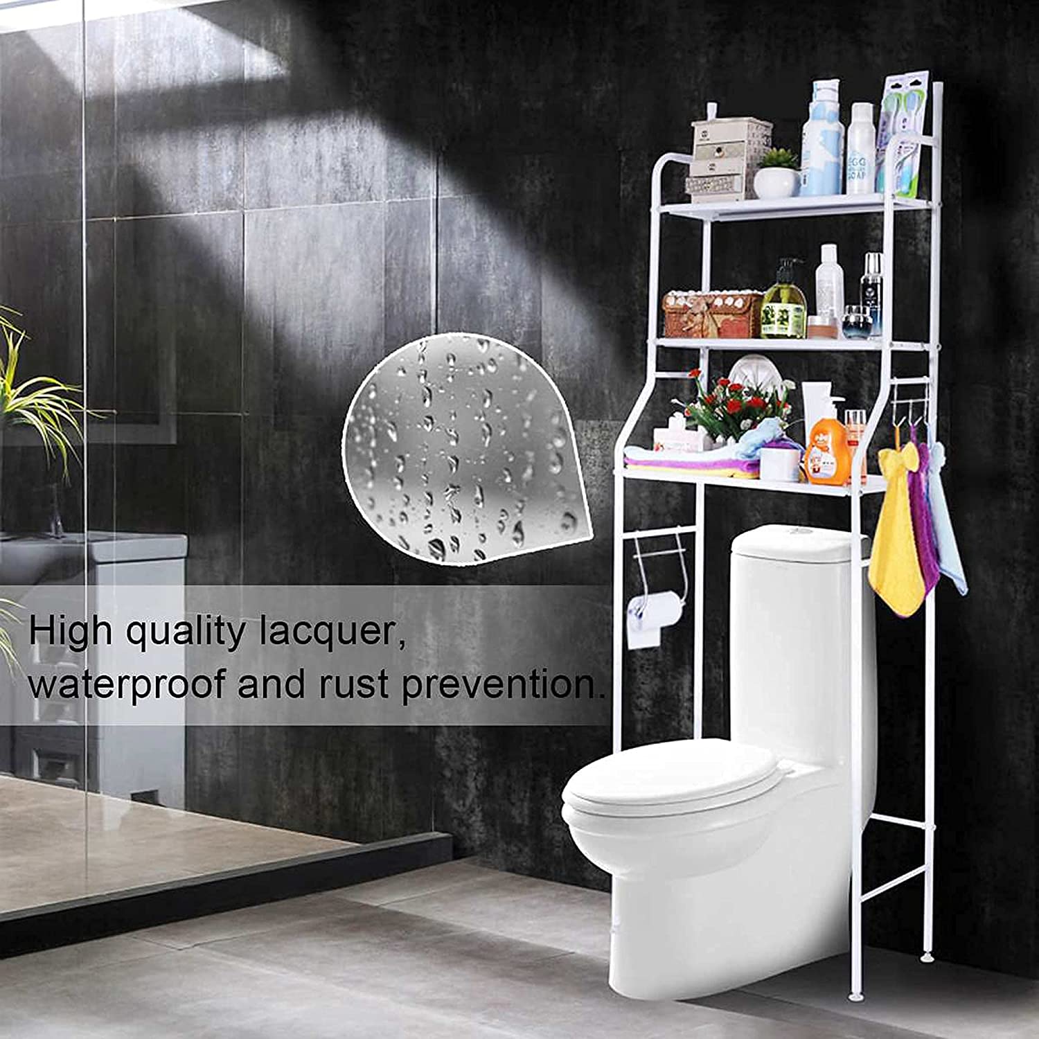 2/3 Layer Washing Machine Stand and Bathroom Storage Rack | Shelf with Towel Rack