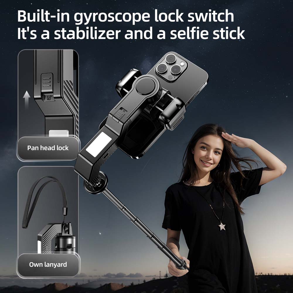 Q31 Handheld Gimbal Stabilizer -  Smartphone Stabilizer with Face Tracking, Wireless Remote & Tripod Stand