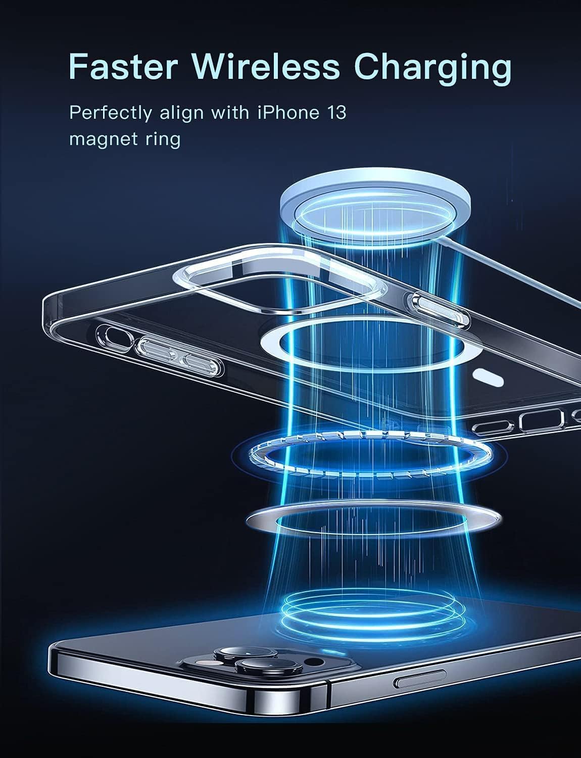 MagSafe Compatible Magnetic Phone Case with Camera Control | Military-Grade Shock Protection for iPhone 13, 13 Mini, 13 Pro, 13 Pro Max – Includes Free Screen Protector