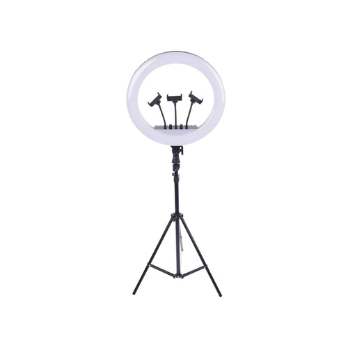 21-Inch Selfie Ring Light with Tripod Stand – Adjustable Photographic Lamp with 3 Mobile Holders