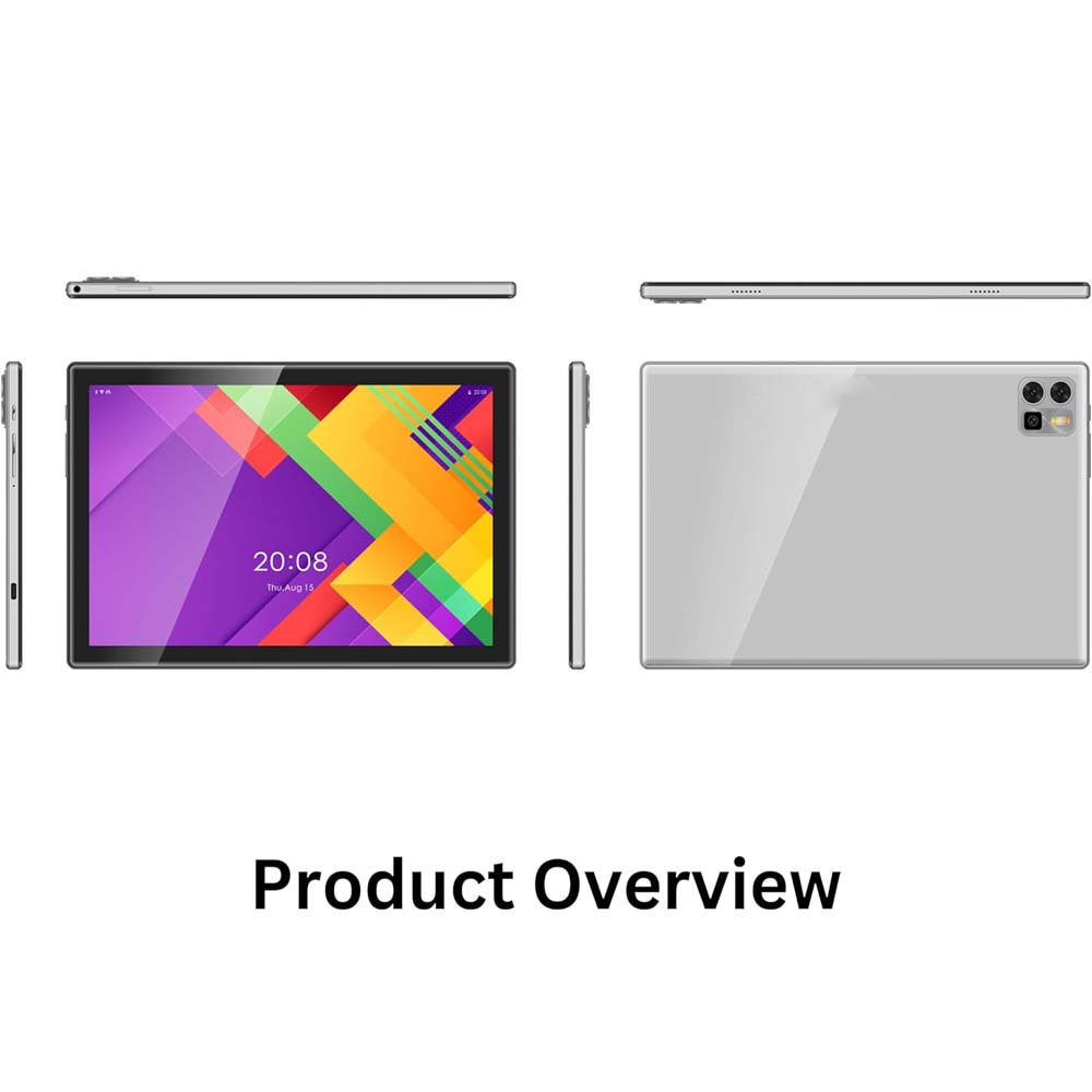 Tab 12 10.1 Inch Display 5G Android Tablet - 8 GB RAM, 256 GB ROM, 4000 mAh Battery, Dual Sim Support - Grey
