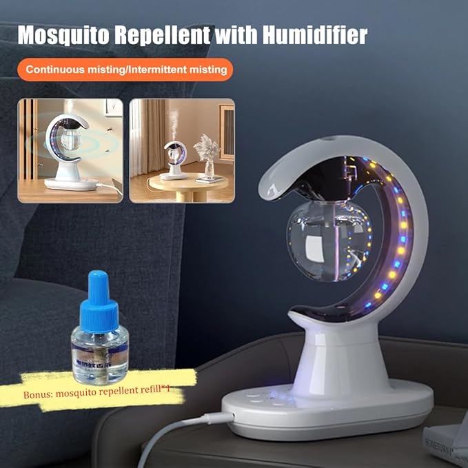 3-in-1 Electric Mosquito Repellent | Air Humidifier, Mosquito Zapper, and Colorful Night Light for a Healthier Environment