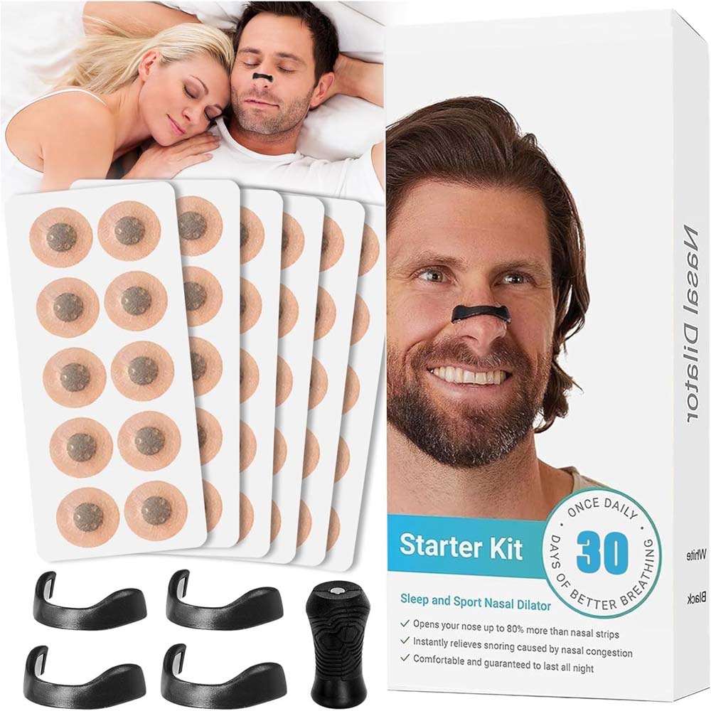 Premium 30 Pairs Anti-Snoring Magnetic Nasal Strips. Innovative sleep aid to reduce snoring & improve breathing. Skin-safe design.