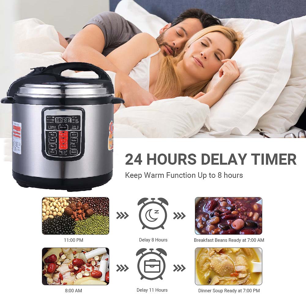 10L Smart Multi-Cooker - High Pressure Rice Cooker & Electric Pressure Cooker with Digital Display, 12 Cooking Functions