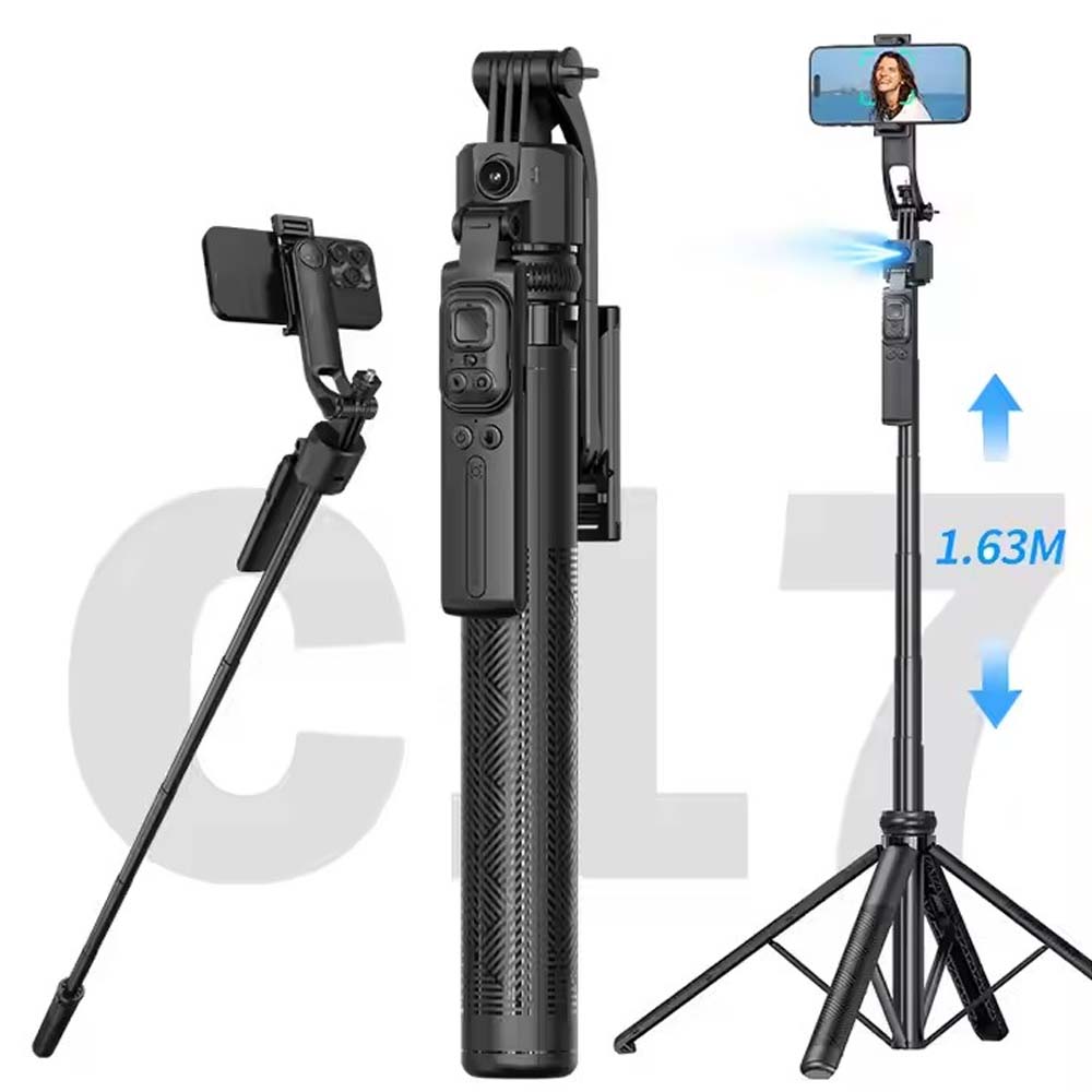 C17 AI Face Tracking Selfie Stick & Tripod. 360° rotation, smart gesture control & Bluetooth remote for vlogging & streaming.