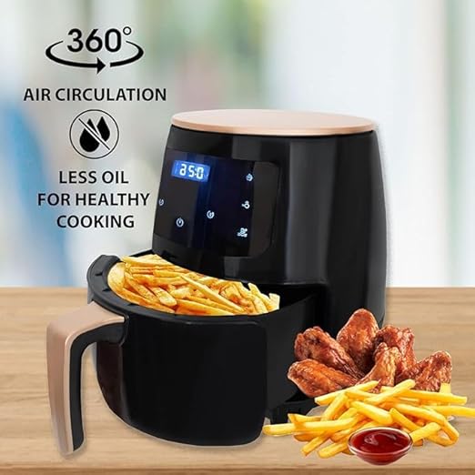 6L Multifunctional Digital Touch Air Fryer – High-Performance 2400W, Sleek Black Design for Healthier Cooking