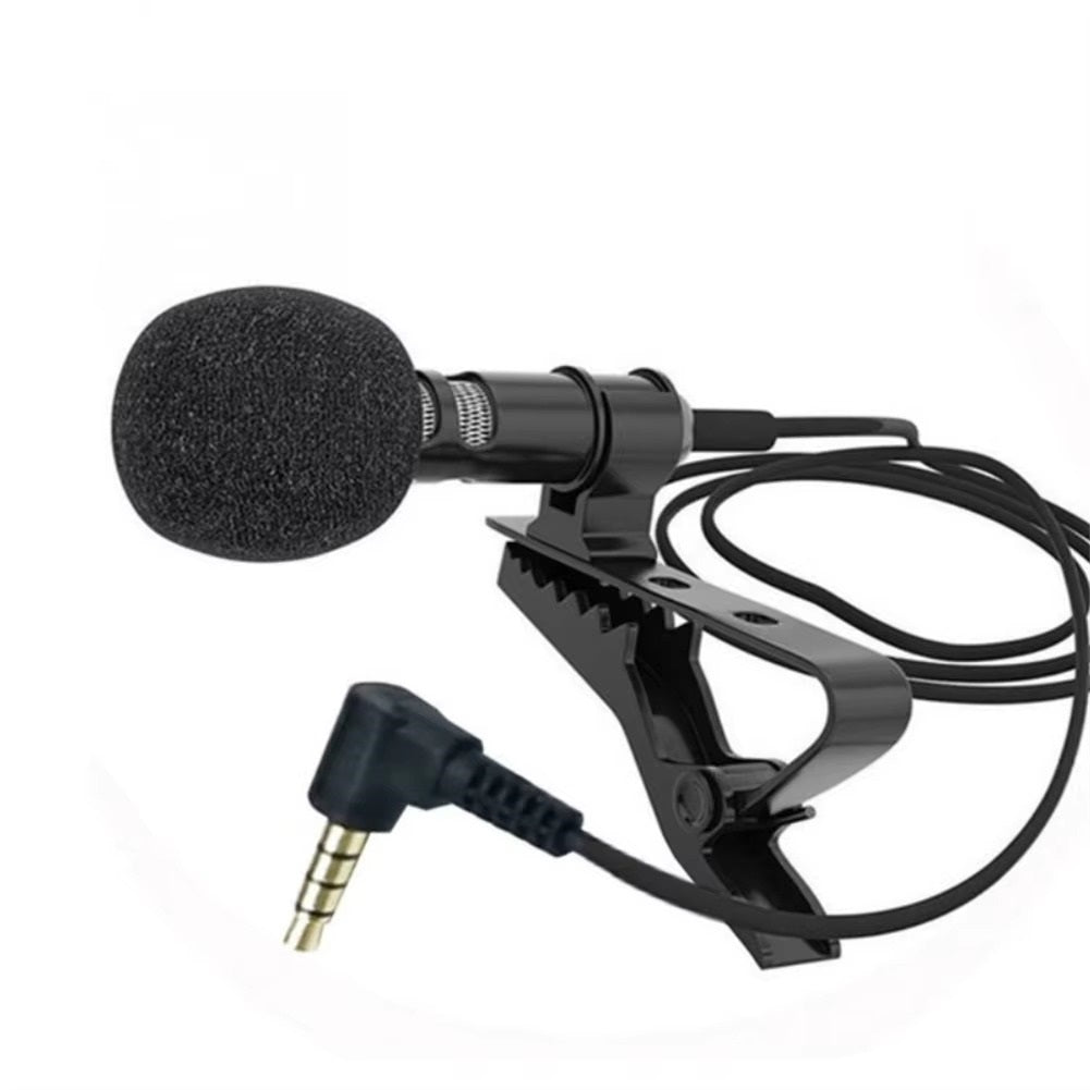 3.5mm Lavalier Microphone for Mobile Phone – Tie Clip, Audio & Video Recording, Stretch-Resistant, Environmentally Friendly, Flexible & Practical