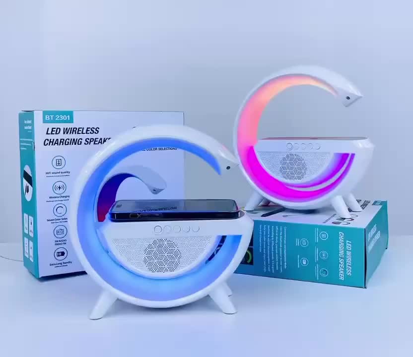 3-in-1 Night LED Desk Lamp | Bluetooth Speaker with 15W Wireless Charging