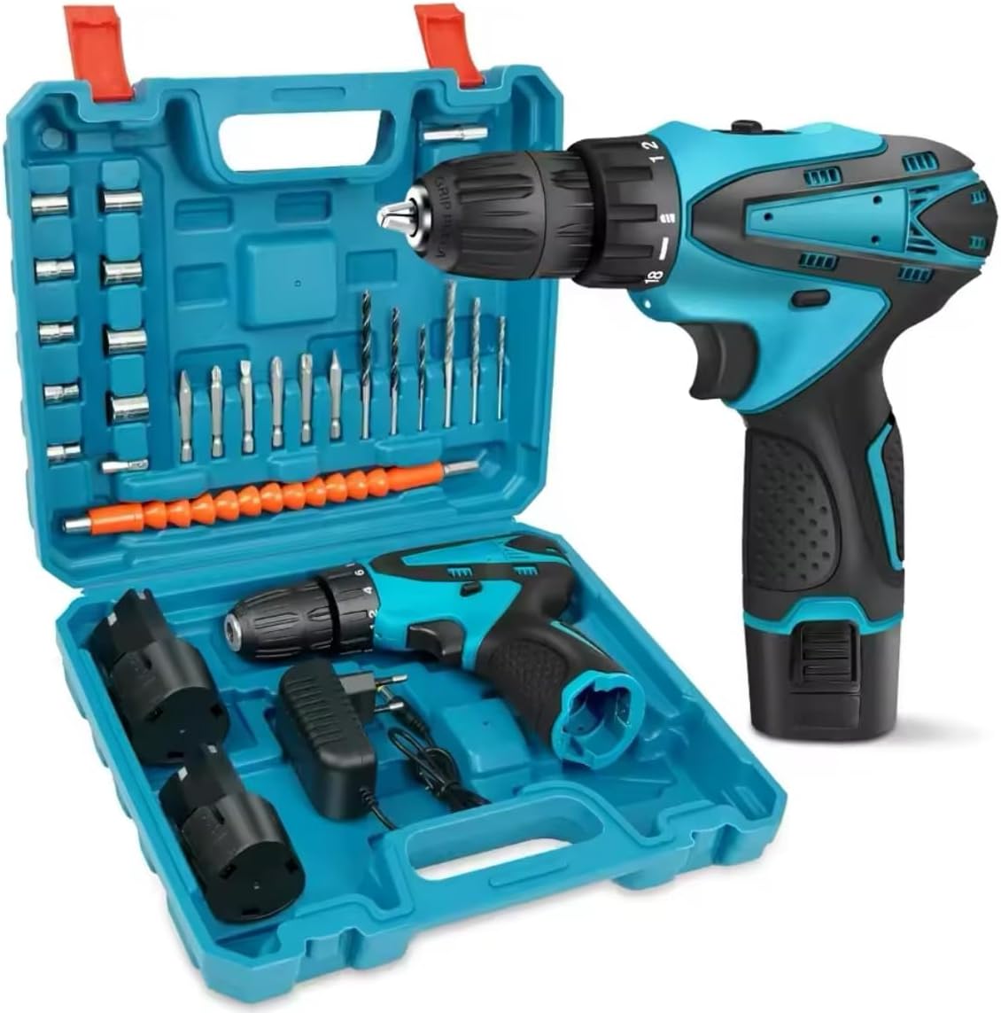 Cordless Drill Driver Set | Brushless Motor Electric Screwdriver | 2 Batteries & Box | Lithium Screwdriver Repair Tool Kit for DIY, Home, & Professional Use