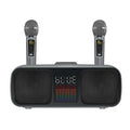 S39 Karaoke Speaker | Dual Horns, Wireless Dual Microphones | Mobile Entertainment & TV Karaoke All-In-One (Grey)