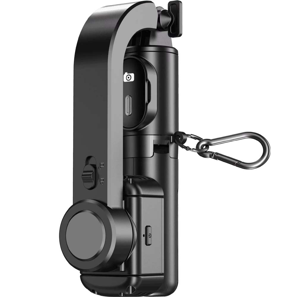 Q-30 Gimbal Stabilizer - 3-Axis AI Handheld Stabilizer with Selfie Stick & Tripod for Smartphones (ABS & Aluminum)