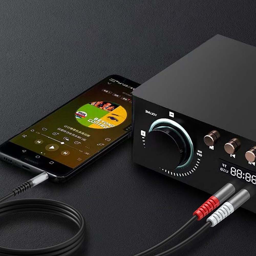 ET-AUX81 3.5mm Audio Cable Y Splitter. Premium stereo headphone jack adapter for smartphones, tablets, HDTV, and speakers.