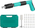 Rivet Gun with 20 Pieces Nails and Plastic Box – 5-Speed Adjustable Double Silencer Steel Nail Gun for Concrete