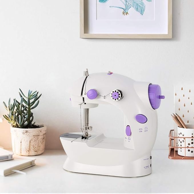 Beginner-Friendly Mini Electric Sewing Machine – Portable, Dual-Speed Crafting and Mending