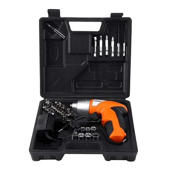 Rechargeable Electric Screwdriver | Cordless Screwdriver with Light | 3.6V 1300mAh Li-ion Dual LED Palm-Sized Screw Gun
