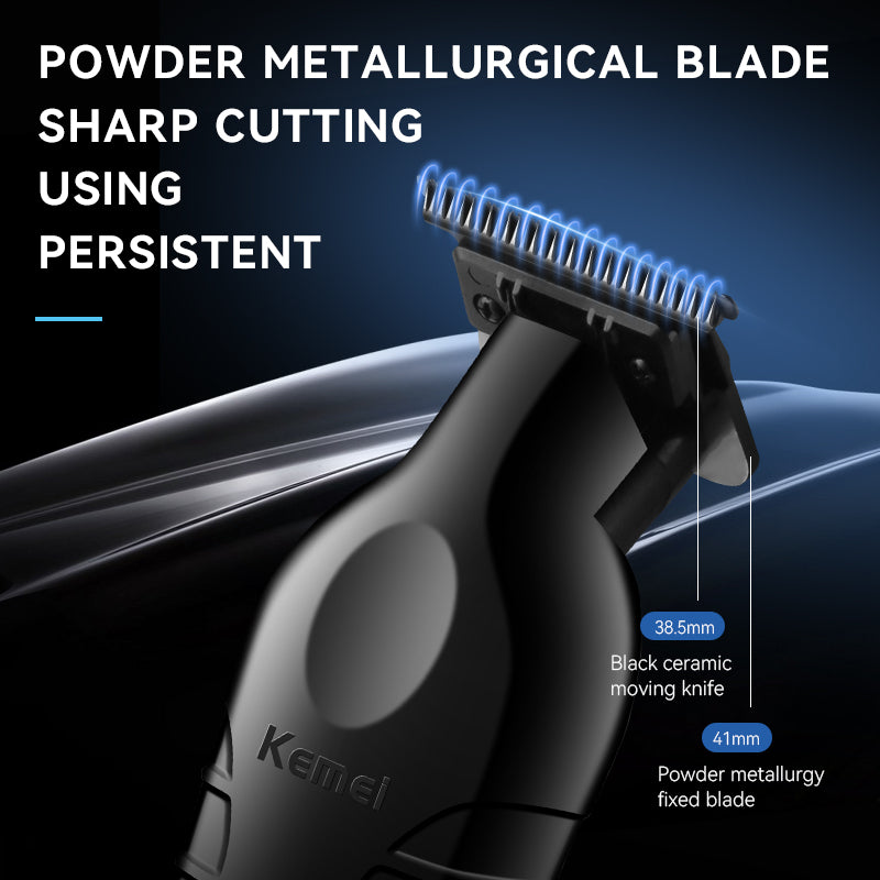 Kemei KM-2299 Professional Cordless Hair Clipper  1200mAh USB rechargeable trimmer for barber-grade haircuts at home or salon.