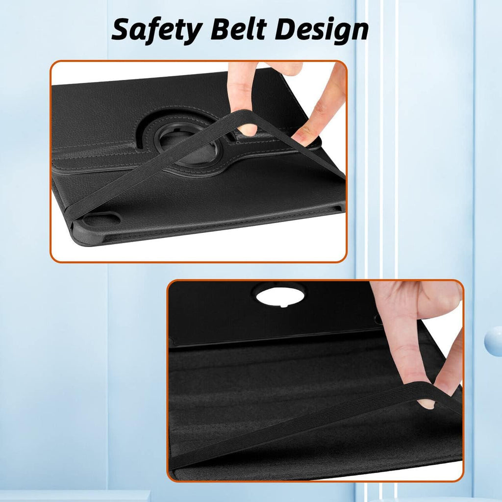 iPad 10th Gen 10.9" Leather Case - 360° Rotating Smart Cover with Auto Sleep/Wake & Multi-Angle Stand (Multi Colour)
