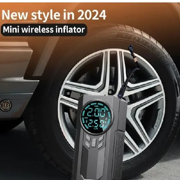 4-in-1 Portable Car Jump Starter, Air Pump, Power Bank