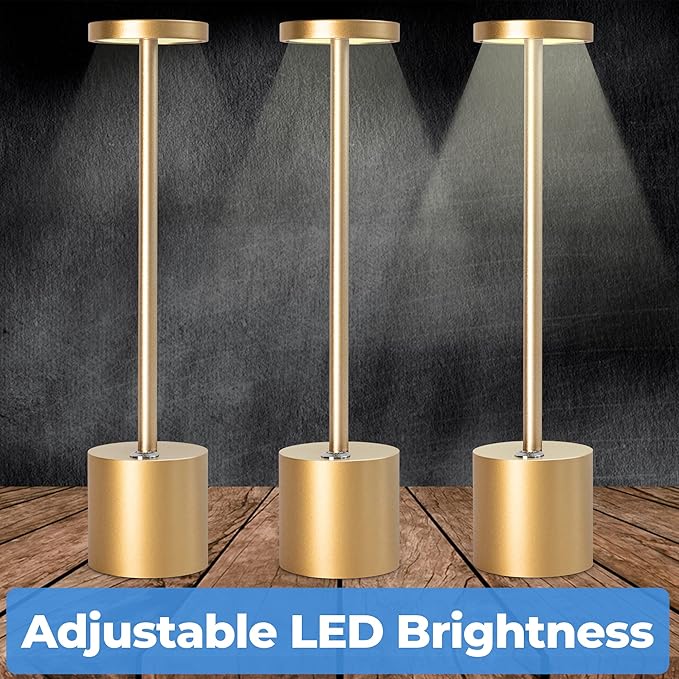 Cordless LED Table Lamp – Full Size Minimalist Design with Rechargeable Battery