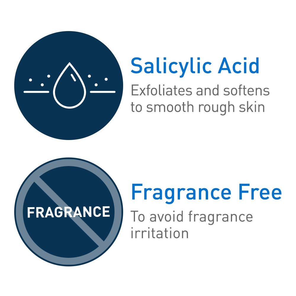 CeraVe Moisturizing Cream with Salicylic Acid. Exfoliating body cream for rough, bumpy skin with ceramides. Fragrance-free.