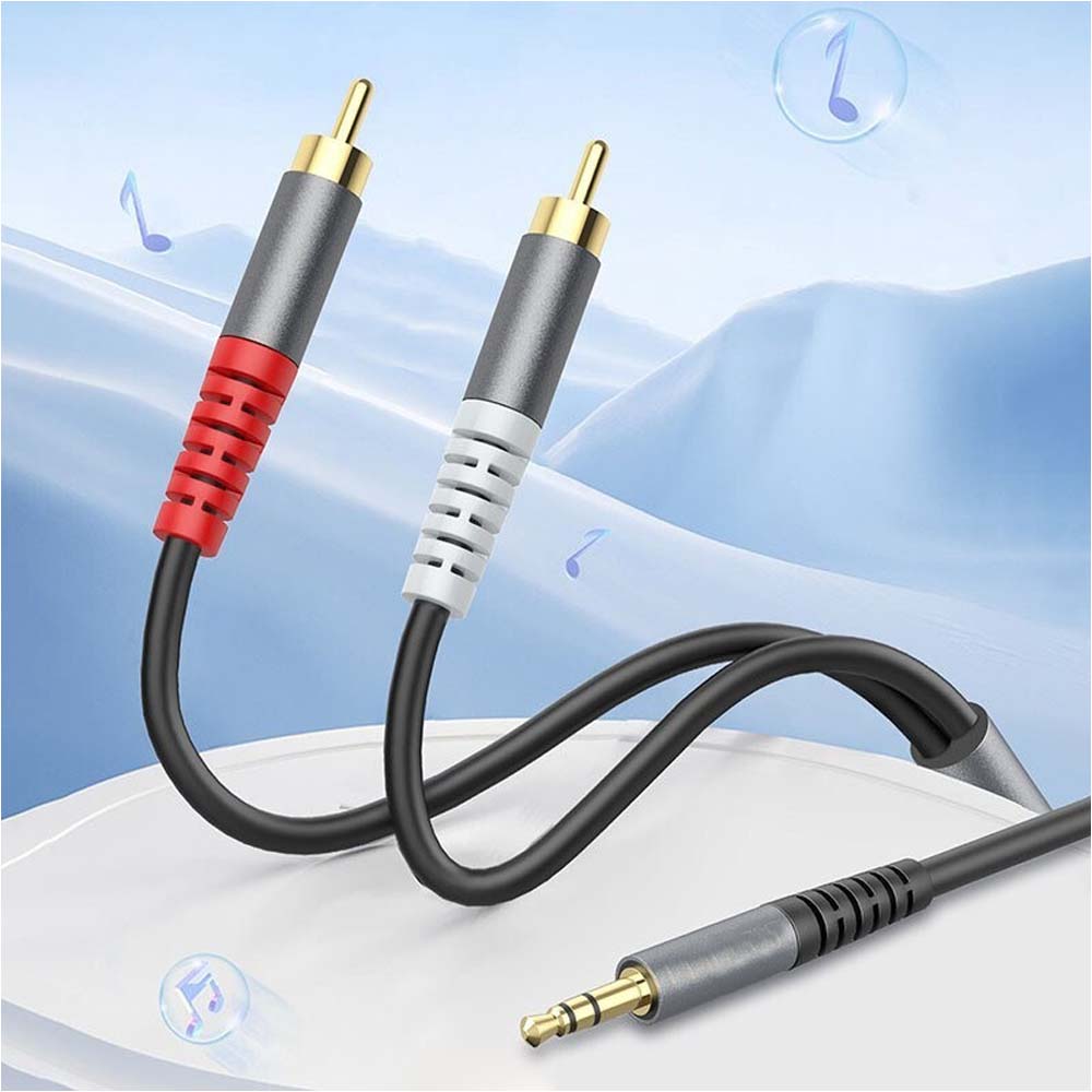 ET-AUX81 3.5mm Audio Cable Y Splitter. Premium stereo headphone jack adapter for smartphones, tablets, HDTV, and speakers.