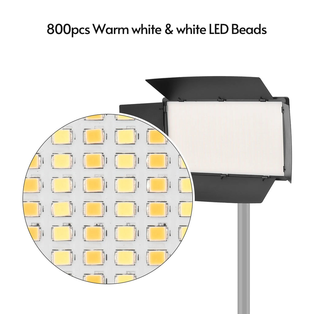 LED-800 LED Video Light – Professional Photography Light Panel for Studio and On-Location Shooting