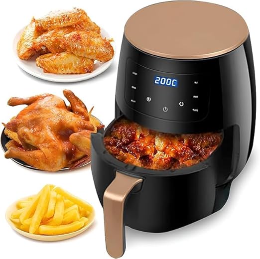 6L Multifunctional Digital Touch Air Fryer – High-Performance 2400W, Sleek Black Design for Healthier Cooking