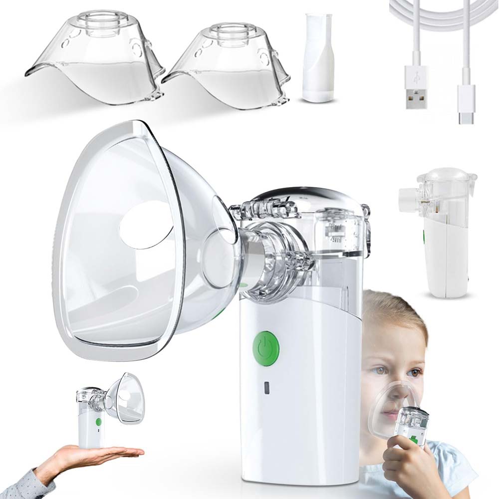 GK-101 Portable Mini Vaporizer. 3-mode handheld nebulizer & cool mist inhaler for adults & kids. Includes travel storage bag.