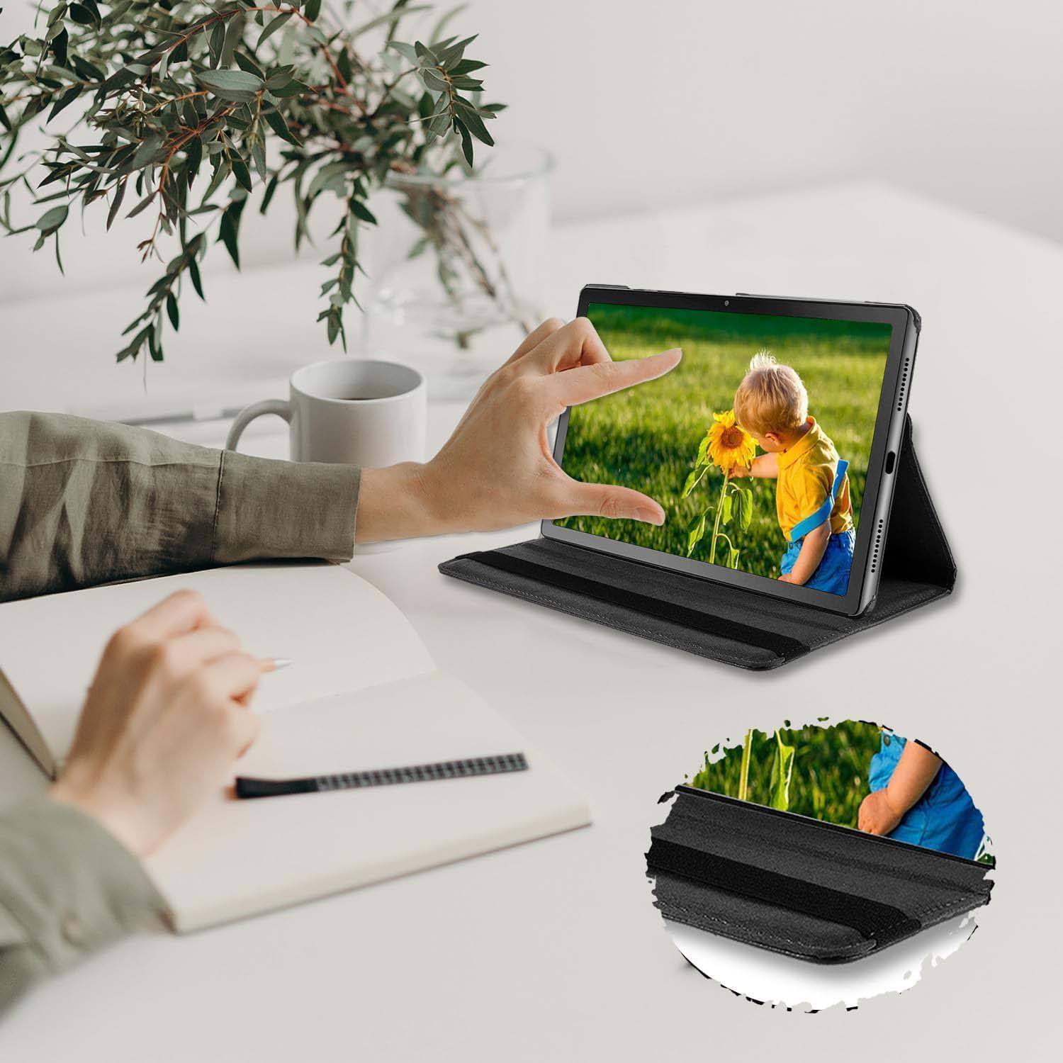 360° Rotating Leather Stand Cover Case Compitable for Huawei MatePad 11 2024 -  with Auto Wake/Sleep (Multi Colour)