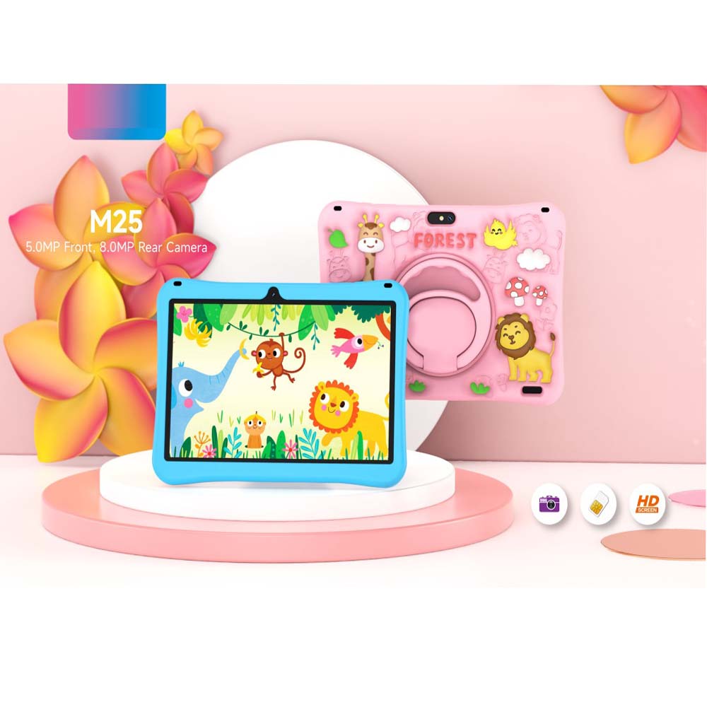M25 Kids Tablet 10.1" Android - 6GB RAM 256GB Storage, Child-Friendly Learning & Entertainment Device  (Multi Colour)