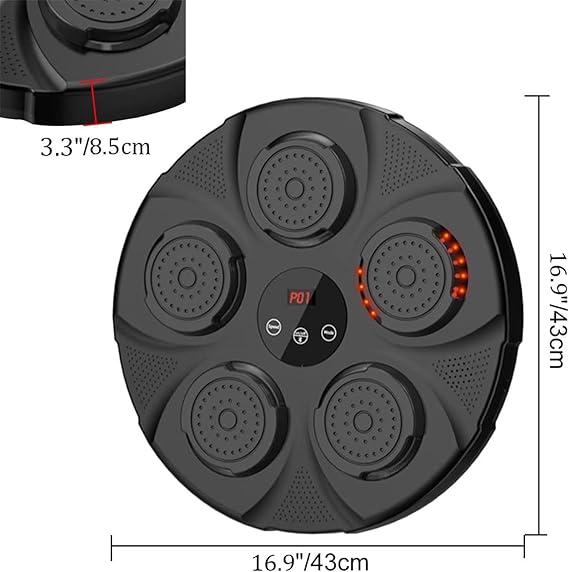 Music Boxing Machine | Smart Electronic Punching Equipment with LED Screen & Reaction Target for Home Exercise | Fun Gift