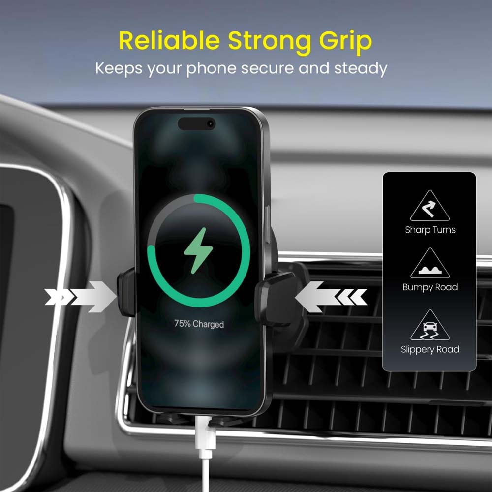 GD-HD211 2-in-1 Universal Car Phone Holder. Versatile mount for dashboard, windshield, or air vent. Secure & adjustable.