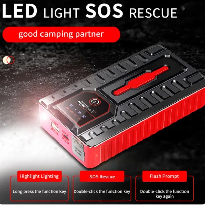 Jump Start Pack – Portable Car Jump Starter with Digital Indicator, Durable Temperature-Proof Power Booster for Automotive Use