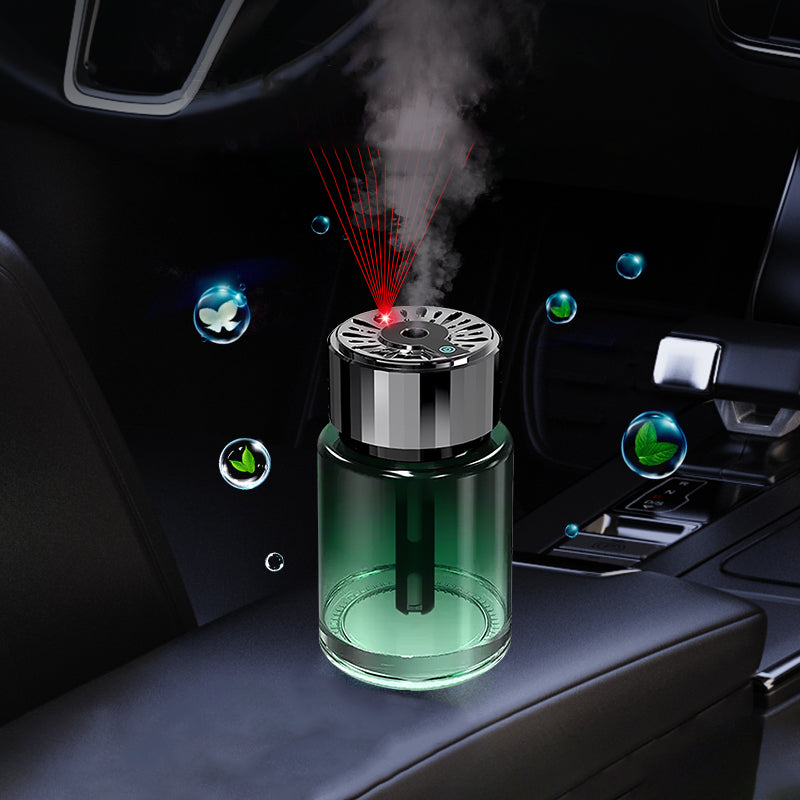 Car Air Freshener - Smart Aroma Diffuser with Colorful Lights & Essential Oils for Odor Elimination