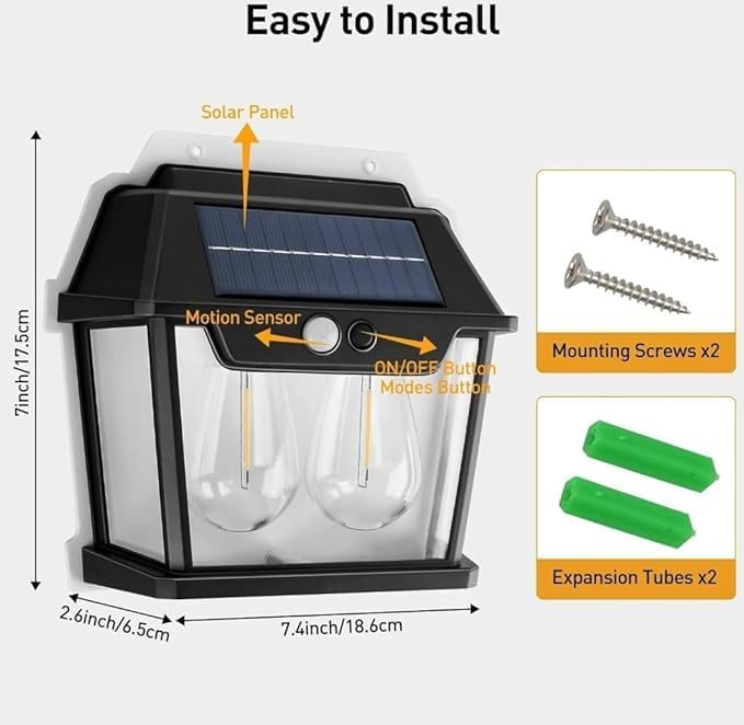 Solar Wall Lights 2023 – Modern LED Wall Sconces with Dusk-to-Dawn and Motion Sensor Features
