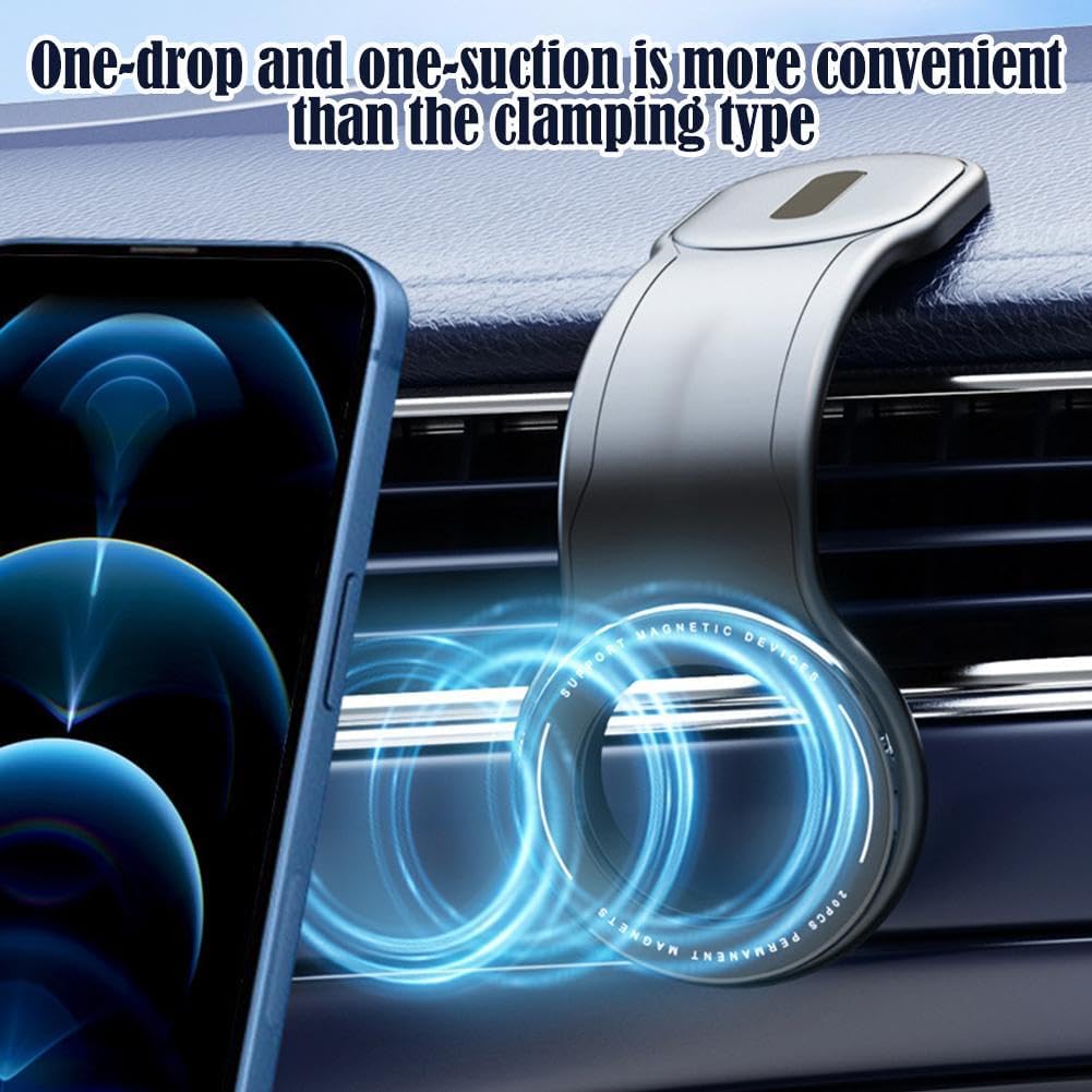 Magnetic Phone Holder Base for Car, 2024 New Magnetic Phone Bracket, Secure and Convenient Dashboard Phone Holder with 360° Adjustable Magnetic Phone Mount Compatible for All Smartphones