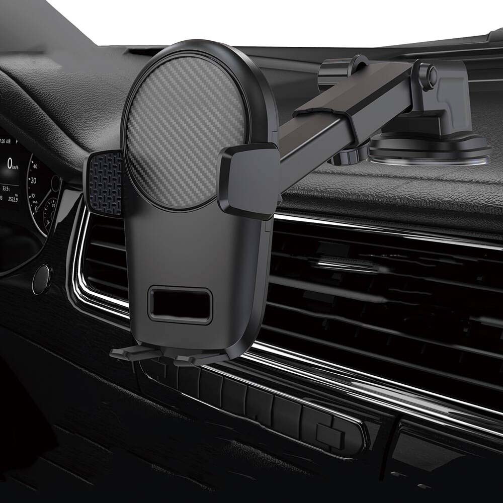 GD-HD211 2-in-1 Universal Car Phone Holder. Versatile mount for dashboard, windshield, or air vent. Secure & adjustable.