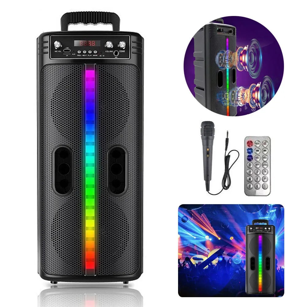 Portable 8-Inch Trolley Speaker – Powerful Bass with Bluetooth Connectivity, Ideal for Outdoor Parties