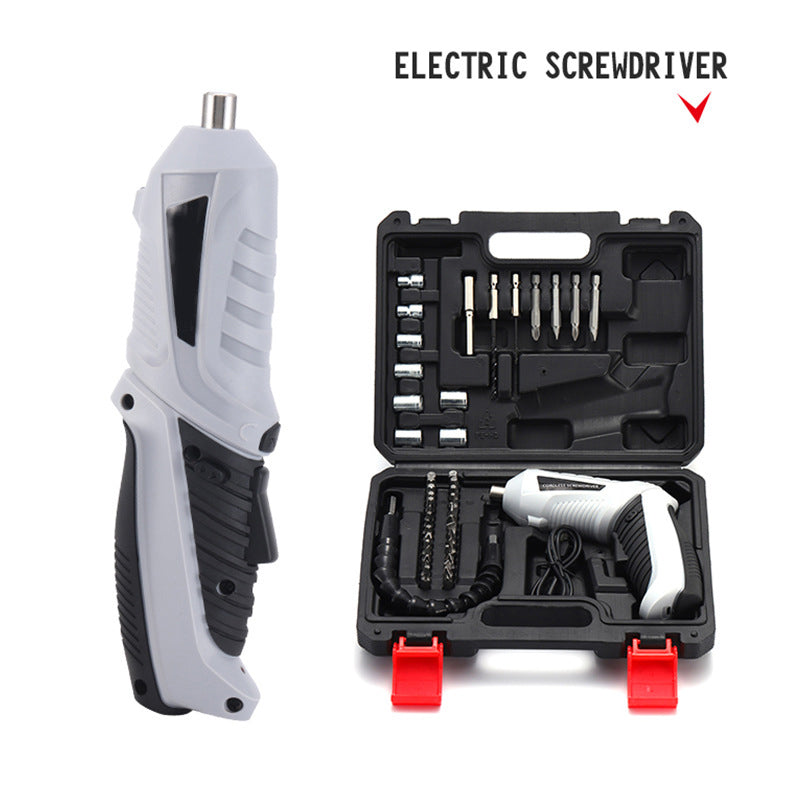 Cordless Screwdriver | Household Small Electric Drill | Rechargeable Screw Set with Multi-Function Lithium Battery